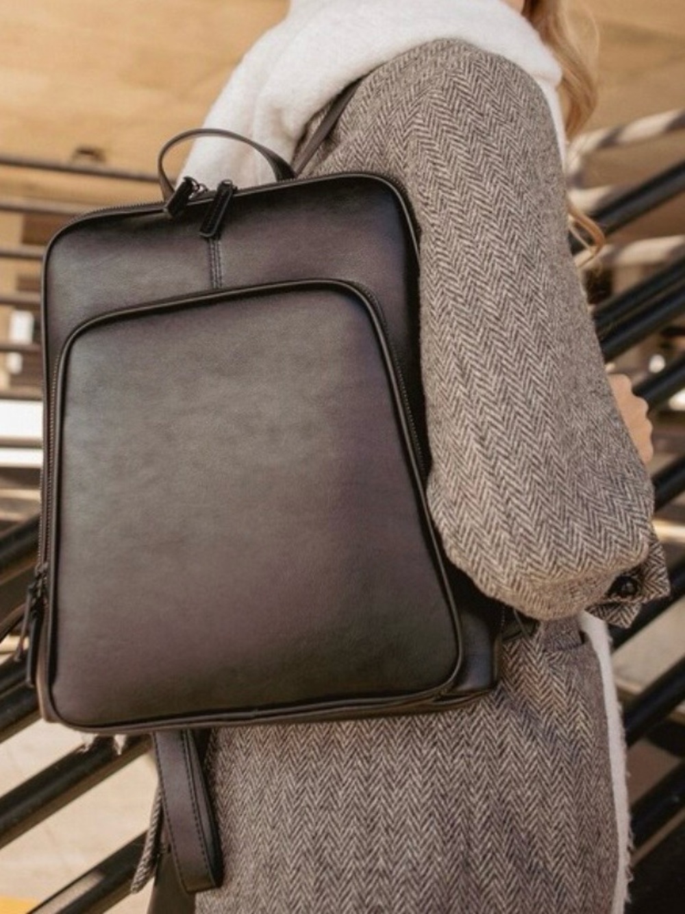 Pink Cove Olivia Vegan Leather Laptop Backpack